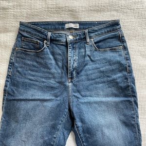 Chewed Hem LOFT Curvy High Waist Skinny Jeans size 30